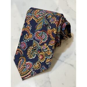 Tango Max Raab Mens Tie Necktie 100% Cotton Floral 56.25 x 3.75 USA